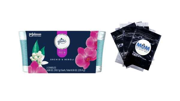 Orchid & Neroli, Fresh Collection, 2 Candles - 1 pack - plus 3 My Outlet Mall Resealable Storage Pouches