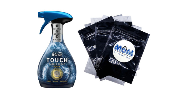 Fabric Spray Air Freshener, Odor-Fighting Fabric Refresher, Unstopables Ocean - 1 pack - 16.9 fl oz per pack - plus 3 My Outlet Mall Resealable Storage Pouches