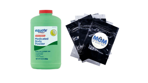 Extra Strength Medicated Body Powder, Eucalyptus Scent - 1 pack - 10 oz per pack - plus 3 My Outlet Mall Resealable Storage Pouches