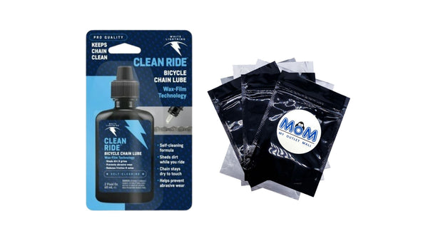 Clean Ride Self-Cleaning Bicycle Chain Lubricant - 1 pack - 2 oz per pack - plus 3 My Outlet Mall Resealable Storage Pouches