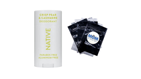 Aluminum Free Deodorant, Crisp Pear & Cashmere - 1 pack - 2.65 oz per pack - plus 3 My Outlet Mall Resealable Storage Pouches