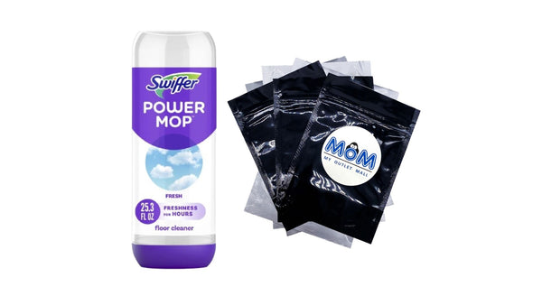 Power Mop Refill Solution, Tile, Vinyl, Laminate, Wood, Floor Cleaner, Fresh - 1 pack - 25.3 fl oz per pack - plus 3 My Outlet Mall Resealable Storage Pouches