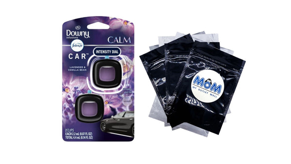 Odor Eliminating Car Air Freshener, Lavender & Vanilla Bean, 2 Count - 1 pack - plus 3 My Outlet Mall Resealable Storage Pouches
