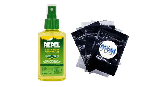 Plant-Based Lemon Eucalyptus Insect Repellent, Repels Mosquitoes for up to 6 Hours - 1 pack - 4 oz per pack - plus 3 My Outlet Mall Resealable Storage Pouches