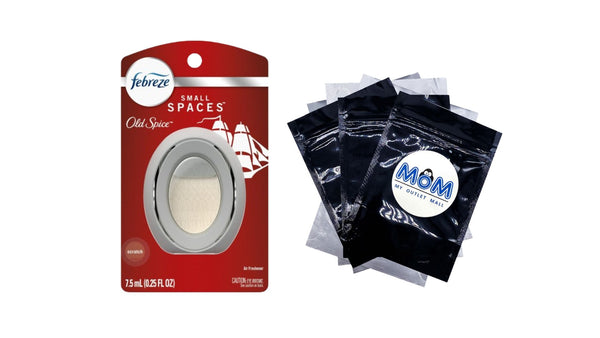 Bathroom Air Freshener, Small Spaces Odor-Fighting, Old Spice Scent - 1 pack - plus 3 My Outlet Mall Resealable Storage Pouches