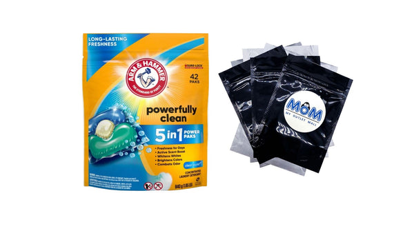 Clean Burst 5-in-1 Laundry Detergent Power Paks, Powerfully Clean, Clean Burst Scent - 1 pack - 42 Count - plus 3 My Outlet Mall Resealable Storage Pouches