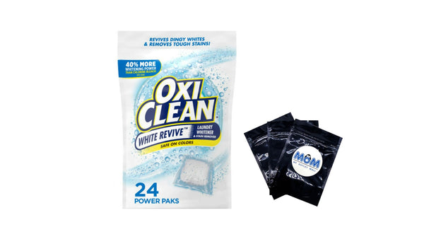 White Revive Laundry Whitener and Laundry Stain Remover Power Paks- 1 pack - 24 ct per pack - plus 3 My Outlet Mall Resealable Storage Pouches