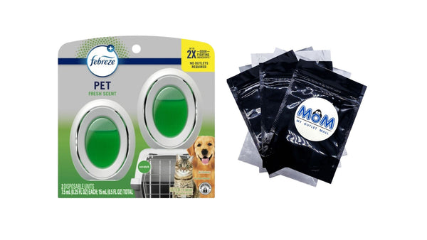 Air Freshener, Small Spaces Odor-Fighting, Pet Fresh Scent, 2 Count - 1 pack - plus 3 My Outlet Mall Resealable Storage Pouches