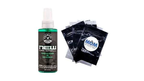 New Car Scent Air Freshener and Odor Eliminator - 1 pack - 4 oz per pack - plus 3 My Outlet Mall Resealable Storage Pouches