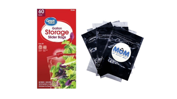Fresh Seal Slider Zipper Bags, Gallon Storage - 1 pack - 60 Count per pack - plus 3 My Outlet Mall Resealable Storage Pouches