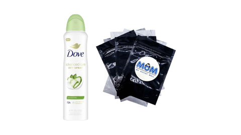 Advanced Care Long Lasting Women's Antiperspirant Deodorant Dry Spray, Cool Essentials - 1 pack - 3.8 oz per pack - plus 3 My Outlet Mall Resealable Storage Pouches