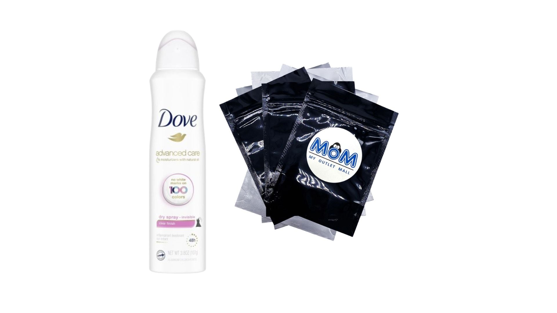 Advanced Care Antiperspirant Deodorant Spray Invisible Clean Finish - 1 pack - 3.8 oz per pack - plus 3 My Outlet Mall Resealable Storage Pouches