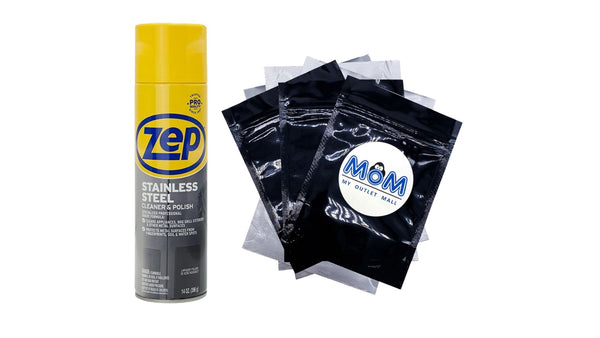Stainless Steel Cleaner and Polish Removes Fingerprints and Water Spots - 1 pack - 14 oz per pack - plus 3 My Outlet Mall Resealable Storage Pouches