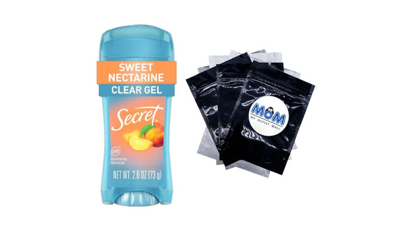 Fresh Clear Gel Antiperspirant Deodorant, Sweet Nectarine - 1 pack - 2.6 oz per pack - plus 3 My Outlet Mall Resealable Storage Pouches