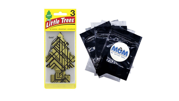Air Freshener Gold Fragrance 3 count - 1 pack - plus 3 My Outlet Mall Resealable Storage Pouches