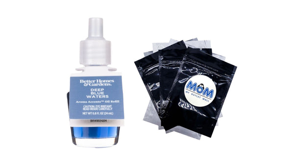 Aroma Accents Oil Refill 24 mL, Deep Blue Waters - 1 pack - plus 3 My Outlet Mall Resealable Storage Pouches