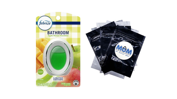 Bathroom Air Freshener, Small Spaces Odor-Fighting, Apple Mango Sunshine - 1 pack - plus 3 My Outlet Mall Resealable Storage Pouches