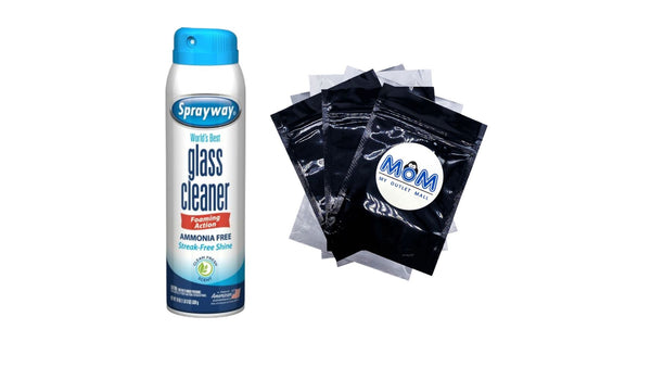 Glass Cleaner, Ammonia-Free, Streak-Free Foaming Action, Twist & Lock Cap - 1 pack - 19 Fl oz per pack - plus 3 My Outlet Mall Resealable Storage Pouches