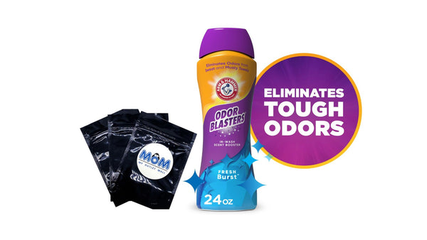 Odor Blasters Fresh Burst In-Wash Laundry Scent Booster- 1 pack - 24 oz per pack - plus 3 My Outlet Mall Resealable Storage Pouches