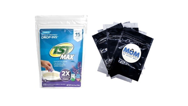 Tst Rv Toilet Treatment Drop-Ins, Septic Safe, Lavender - 1 pack - 15 count per pack - plus 3 My Outlet Mall Resealable Storage Pouches