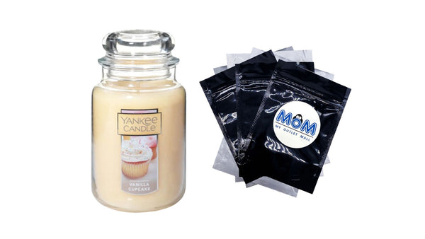 Candle Vanilla Cupcake Original Large Scented Jar Candle - 1 pack - 22 oz per pack - plus 3 My Outlet Mall Resealable Storage Pouches