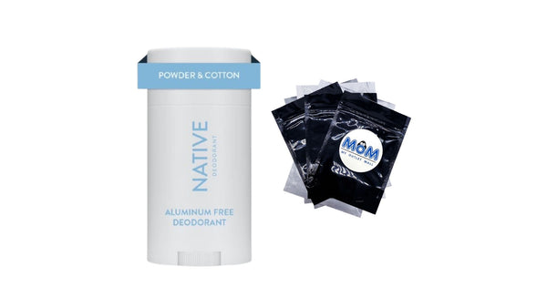 Deodorant, Aluminum Free, Powder & Cotton, for Women and Men - 1 pack - 2.65 oz per pack - plus 3 My Outlet Mall Resealable Storage Pouches