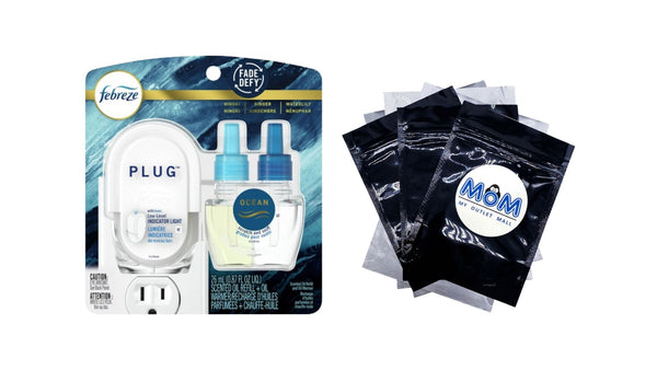 Plug In Air Freshener, Odor-Fighting Scented Oil Starter Kit, Ocean Scent, Warmer + 1 Refill