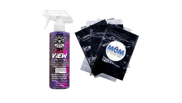 HydroView Ceramic Glass Cleaner, Water Repellent & Protective Coating (Works on Glass, Windows, Mirrors, Navigation Screens & More) - 1 pack - 16FL oz per pack - plus 3 My Outlet Mall Resealable Storage Pouches