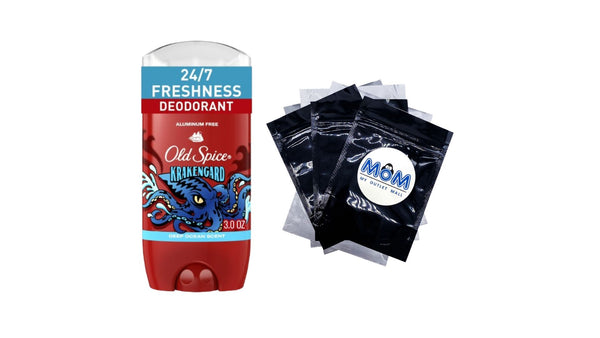 Old Spice Aluminum Free Deodorant for Men, Stick, Krakengard, Deep Ocean Scent - 1 pack - 3 oz per pack - plus 3 My Outlet Mall Resealable Storage Pouches