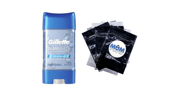 Cool Wave Clear Gel Men's Antiperspirant and Deodorant - 1 pack - 3.8 oz per pack - plus 3 My Outlet Mall Resealable Storage Pouches