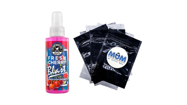 Fresh Cherry Blast Scent Air Freshener and Odor Eliminator - 1 pack - 4 oz per pack - plus 3 My Outlet Mall Resealable Storage Pouches