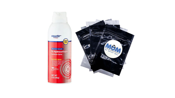 Maximum Strength Cortisone Anti-Itch Spray - 1 pack - 3 oz per pack - plus 3 My Outlet Mall Resealable Storage Pouches