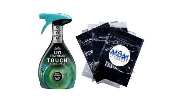 Fabric Spray Air Freshener, Odor-Fighting Fabric Refresher, Unstopables Fresh - 1 pack - 27 fl oz per pack - plus 3 My Outlet Mall Resealable Storage Pouches