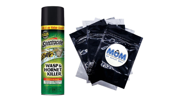 Wasp & Hornet Killer Aerosol, Non-Staining Formula - 1 pack - 18.5oz per pack - plus 3 My Outlet Mall Resealable Storage Pouches