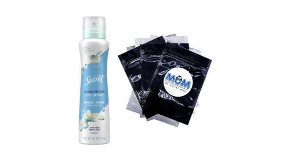 Aluminum Free Dry Spray Women's Deodorant, Midnight Jasmine - 1 pack - 4.1 oz per pack - plus 3 My Outlet Mall Resealable Storage Pouches