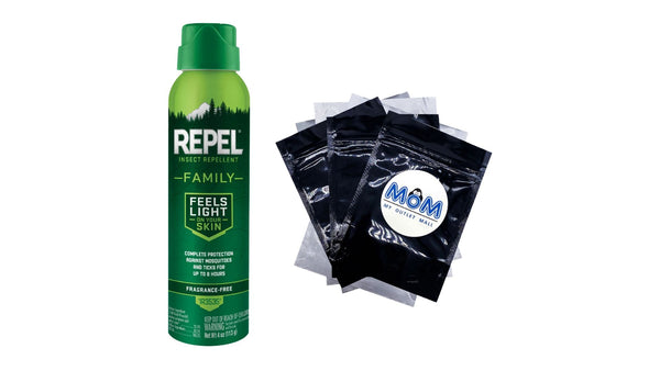 Family Insect Repellent, Deet-Free, Lightweight Aerosol Spray Repels Mosquitoes for 8hr - 1 pack - 4 oz per pack - plus 3 My Outlet Mall Resealable Storage Pouches