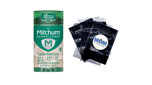 Men’s Natural Power Deodorant Solid, Cedarwood - 1 pack - 2.7 oz per pack - plus 3 My Outlet Mall Resealable Storage Pouches