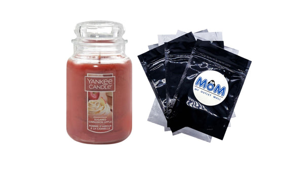 Candle Sugared Cinnamon Apple Original Large Scented Jar Candle - 1 pack - 22 oz per pack - plus 3 My Outlet Mall Resealable Storage Pouches