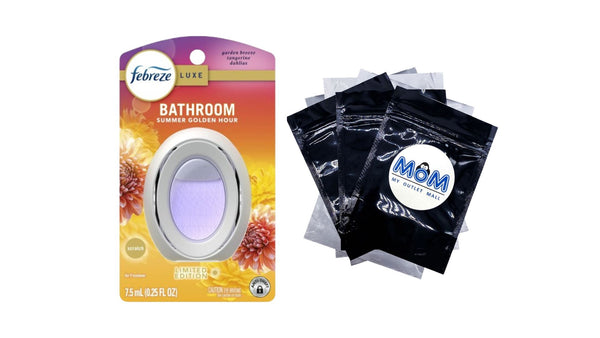 Bathroom Air Freshener, Small Spaces Odor-Fighting, Summer Golden Hour - 1 pack - plus 3 My Outlet Mall Resealable Storage Pouches