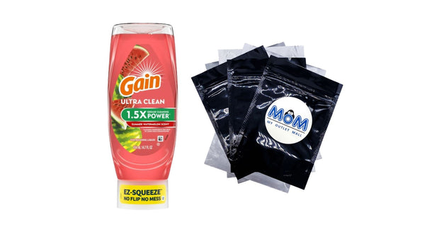 Ultra EZ-Squeeze Dish Soap, Dishwashing Liquid, Grease Removal, Summer Watermelon - 1 pack - 14.7 fl oz per pack - plus 3 My Outlet Mall Resealable Storage Pouches
