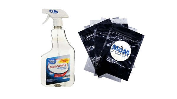 Multi-Surface Cleaner with Vinegar, Unscented - 1 pack - 32 oz per pack - plus 3 My Outlet Mall Resealable Storage Pouches