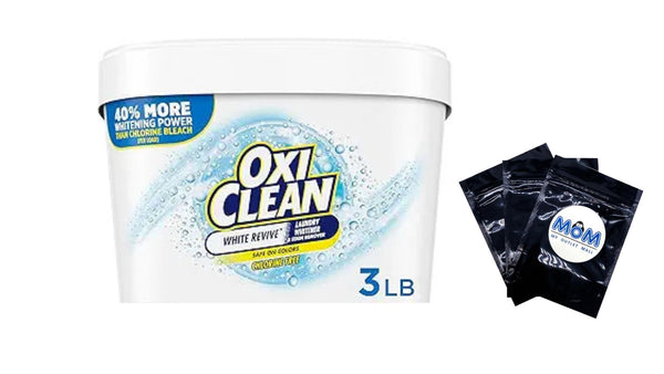White Revive Laundry Whitener and Laundry Stain Remover Powder- 1 pack - 3 LB - plus 3 My Outlet Mall Resealable Storage Pouches