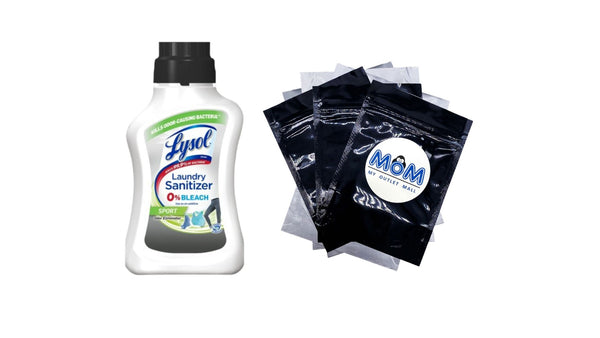 Sport Laundry Sanitizer Additive, for Gym Clothes and Activewear, 0% Bleach - 1 pack - 41 oz per pack - plus 3 My Outlet Mall Resealable Storage Pouches