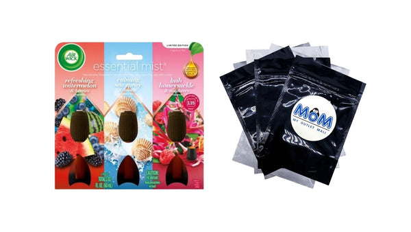 Essential Mist Refill, Spring Mix, Air Freshener, Essential Oils 3 Count - 1 pack - plus 3 My Outlet Mall Resealable Storage Pouches