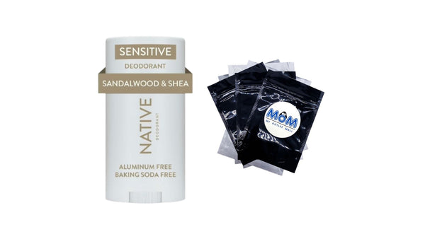 Deodorant, Sensitive, Aluminum Free, Sandalwood & Shea Butter, for Women and Men - 1 pack - 2.65 oz per pack - plus 3 My Outlet Mall Resealable Storage Pouches