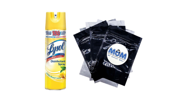 Disinfectant Spray, Sanitizing and Antibacterial Spray, For Disinfecting and Deodorizing, Lemon Breeze - 1 pack - 19 Fl oz per pack - plus 3 My Outlet Mall Resealable Storage Pouches