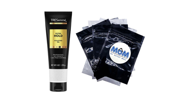 Hair Gel Extra Hold Alcohol-Free for 24-Hour Frizz Control and Humidity Protection - 1 pack - 9 oz per pack - plus 3 My Outlet Mall Resealable Storage Pouches