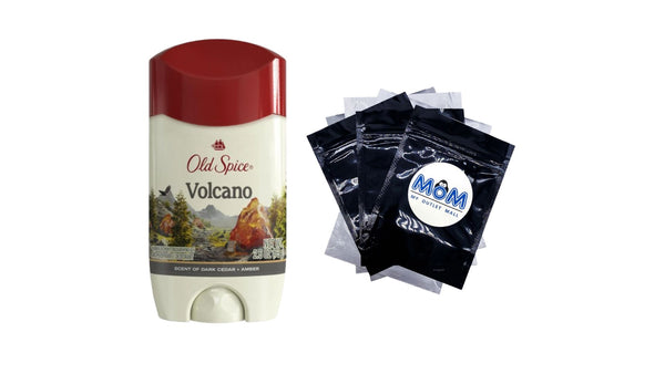 Antiperspirant Deodorant for Men, Invisible Solid Stick, Volcano with Charcoal - 1 pack - 2.6 oz per pack - plus 3 My Outlet Mall Resealable Storage Pouches