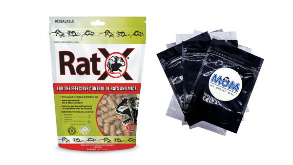 Rodent Control Pellets, Rat and Mouse Killer - 1 pack - 8 oz per pack - plus 3 My Outlet Mall Resealable Storage Pouches