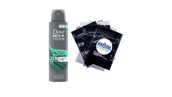 Men+Care Antiperspirant Deodorant Spray for Men Moon Oasis - 1 pack - 3.8 oz per pack - plus 3 My Outlet Mall Resealable Storage Pouches
